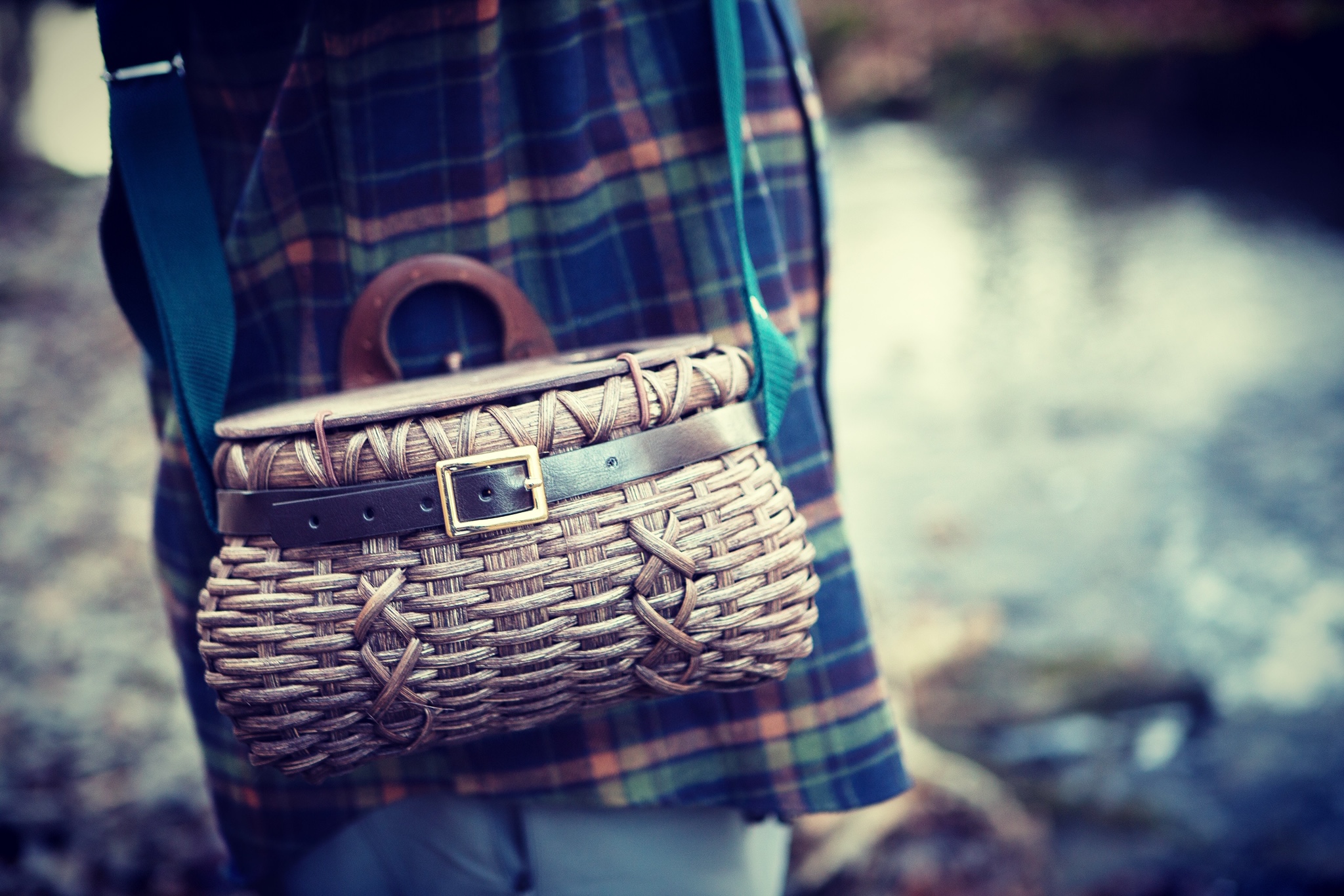 Hand-Woven Fishing Creel